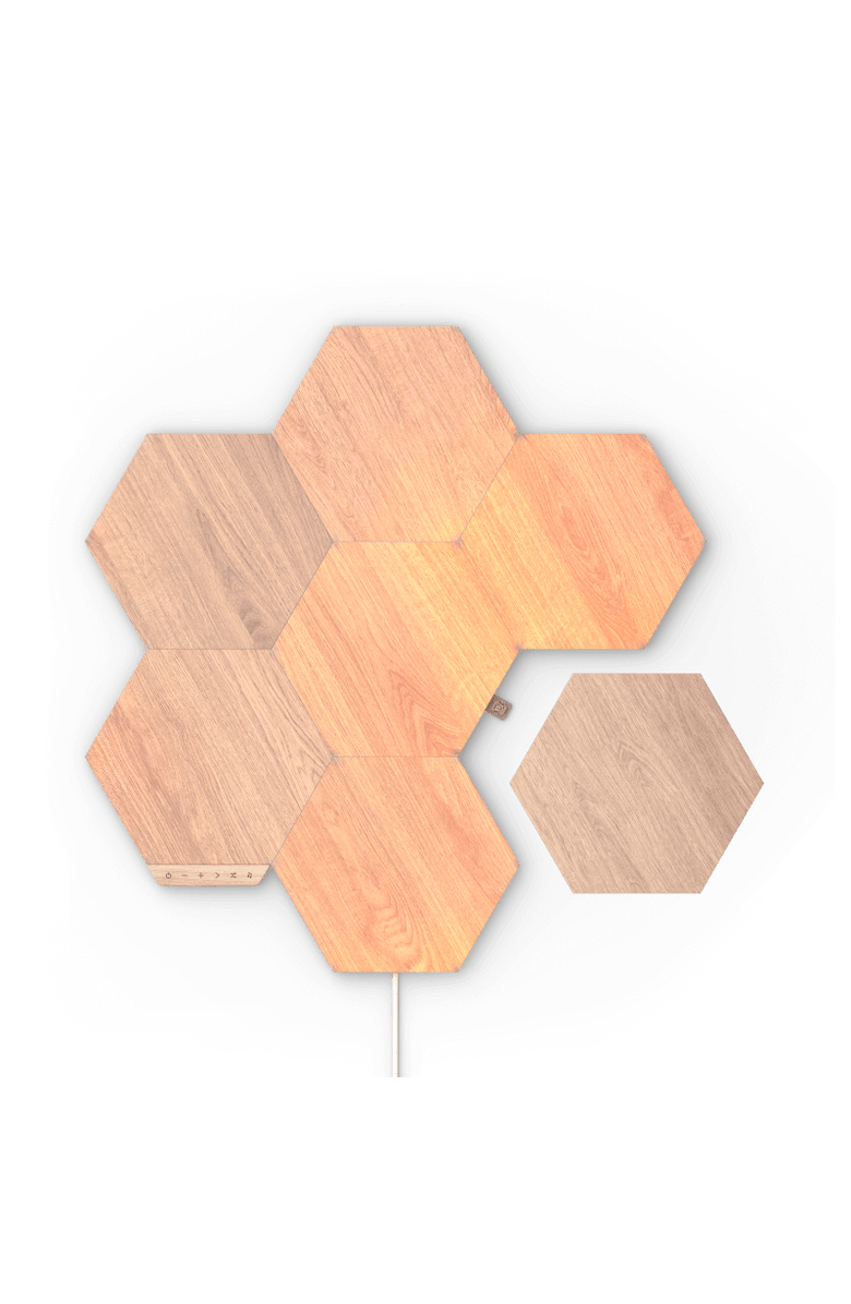 Nanoleaf Elements Smarter Kit (7 Panels) | Birchwood Hexagons, Main, color, Multicolor