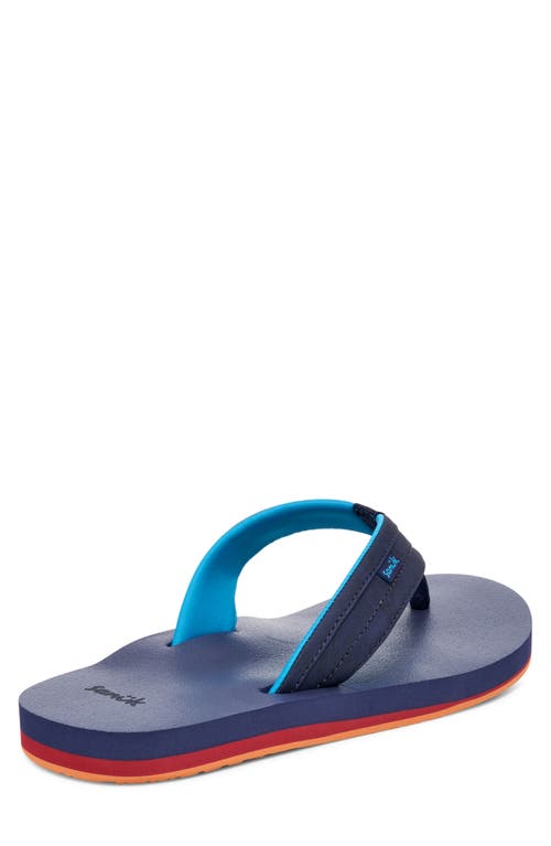 Sanuk Ziggy Water Friendly Flip Flop In Blue