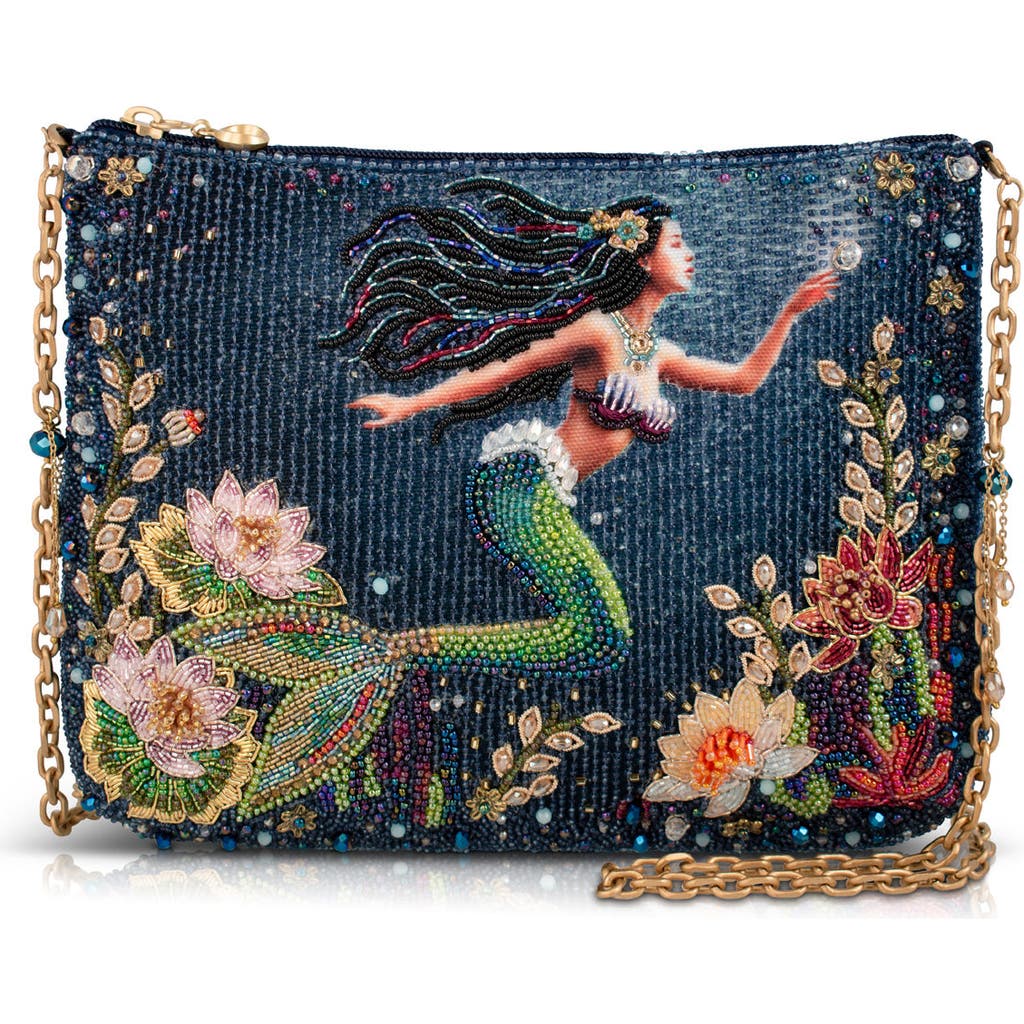 Mary Frances Accessories Mermaid Magic Crossbody Handbag In Blue