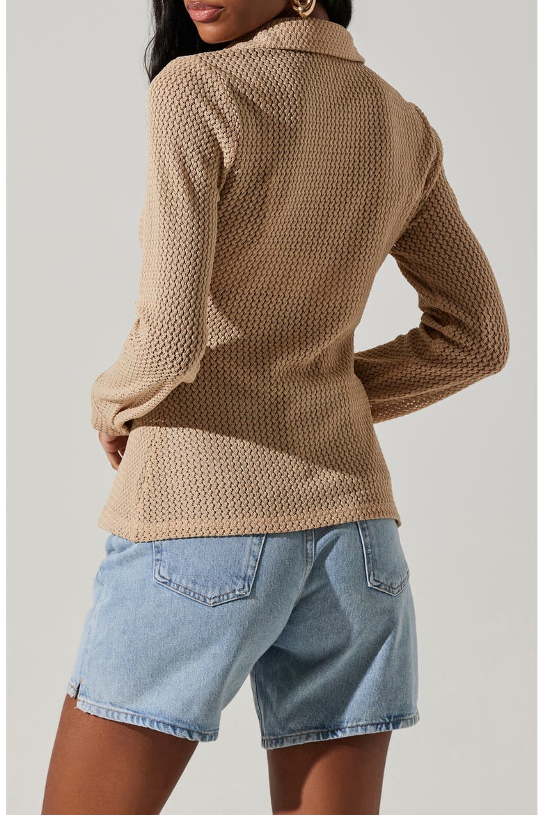 Celestia Button-Up Top, Alternate, color, TAUPE