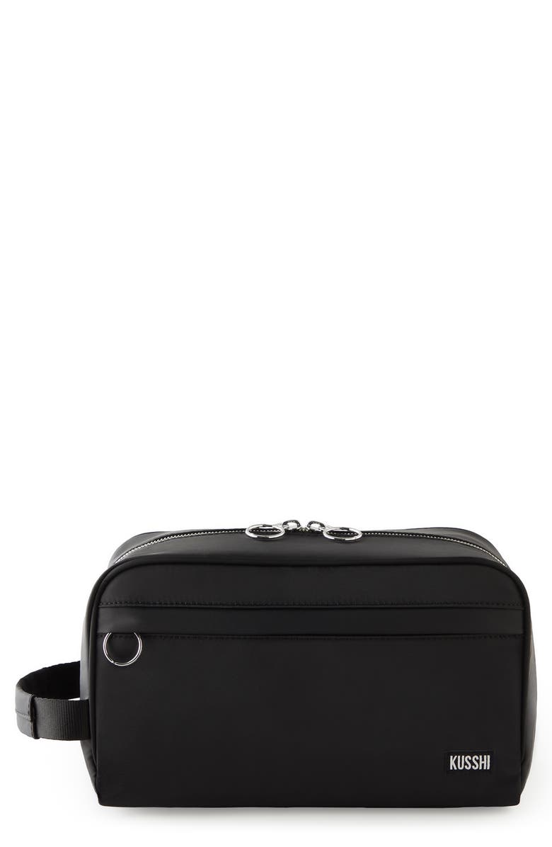 KUSSHI Dopp Kit, Main, color, Black/ Cool Blue