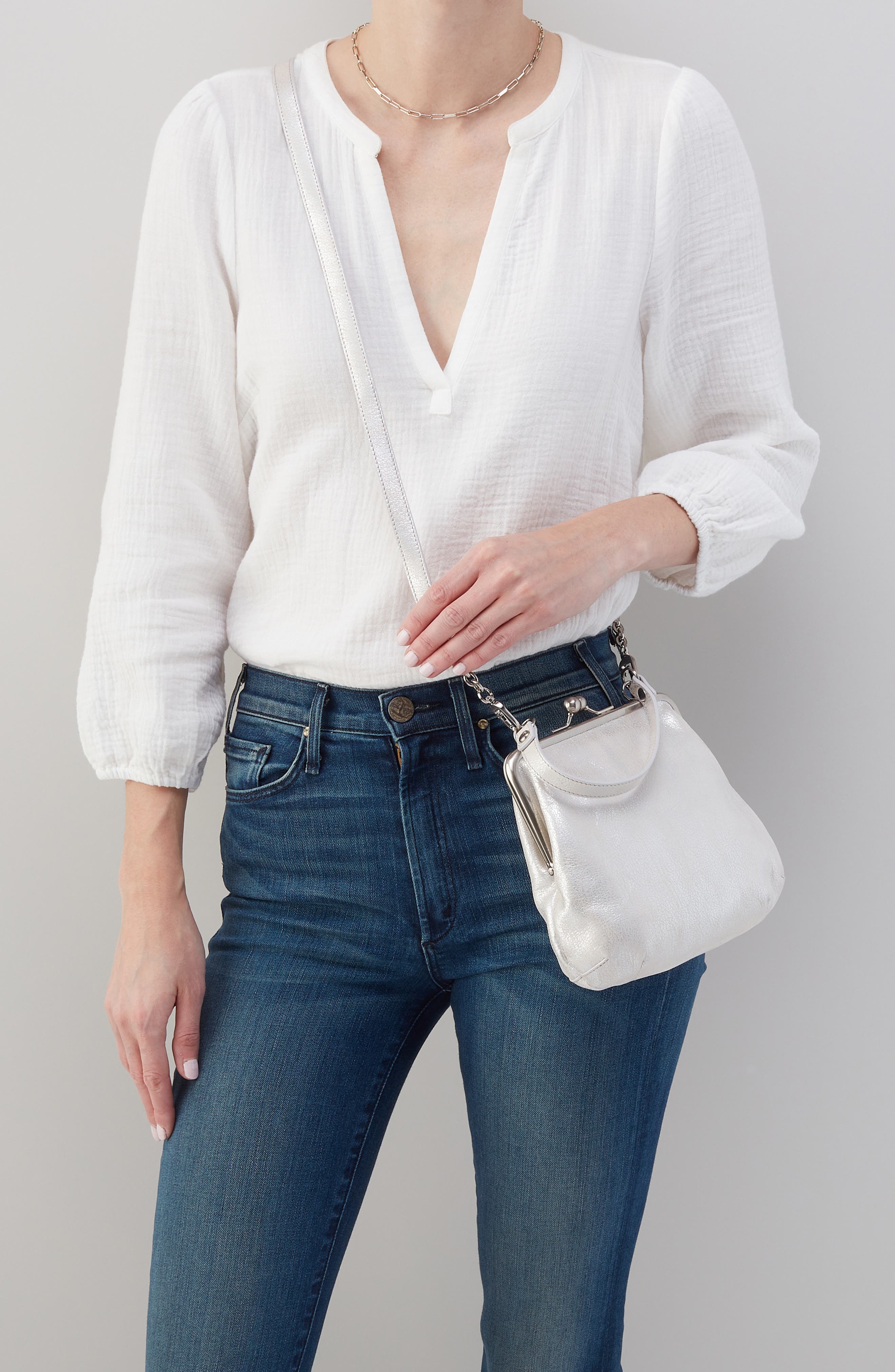 HOBO Alba Leather Frame Crossbody Bag, Alternate, color, 