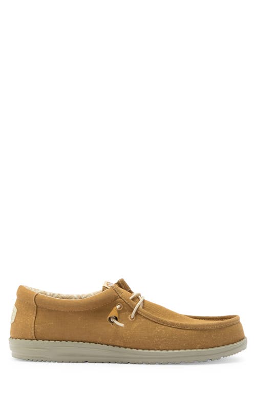 Hey Dude Wally Stretch Boat Shoe In Brown