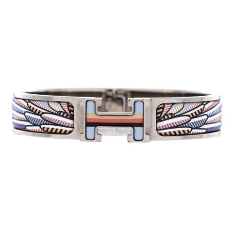 Clic H Bracelet Printed Enamel Narrow