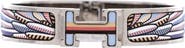Pre-Owned Hermes Clic H Bracelet Printed Enamel Narrow