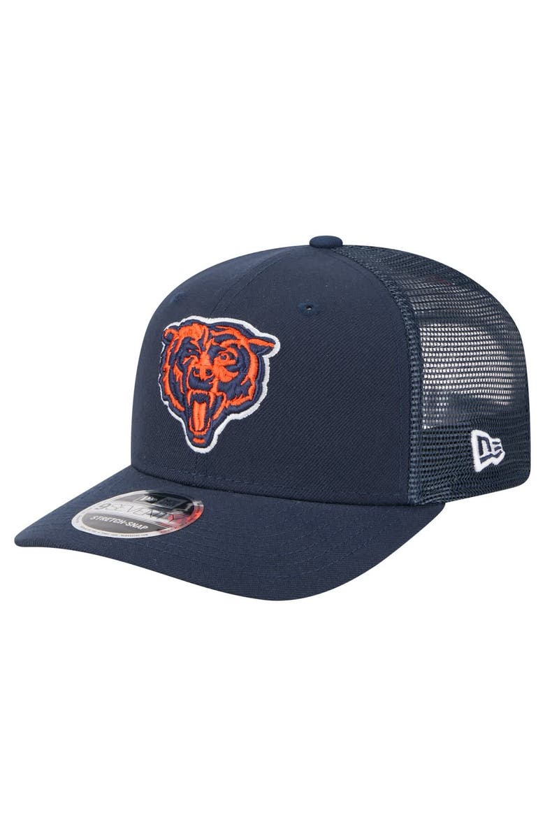New Era Men's New Era Navy Chicago Bears Team Collection 9SEVENTY Stretch-Snap Adjustable Hat, Main, color, Navy