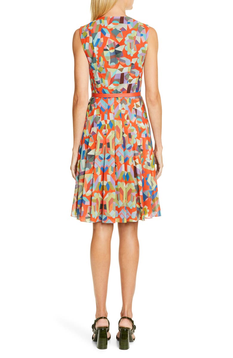 Akris Summer Print Cotton Voile Dress, Alternate, color,