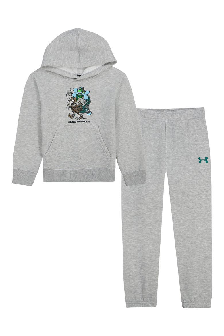 Kids' Hiker Logo Tech Fleece Set, Main, color, MOD GRAY HEATHER