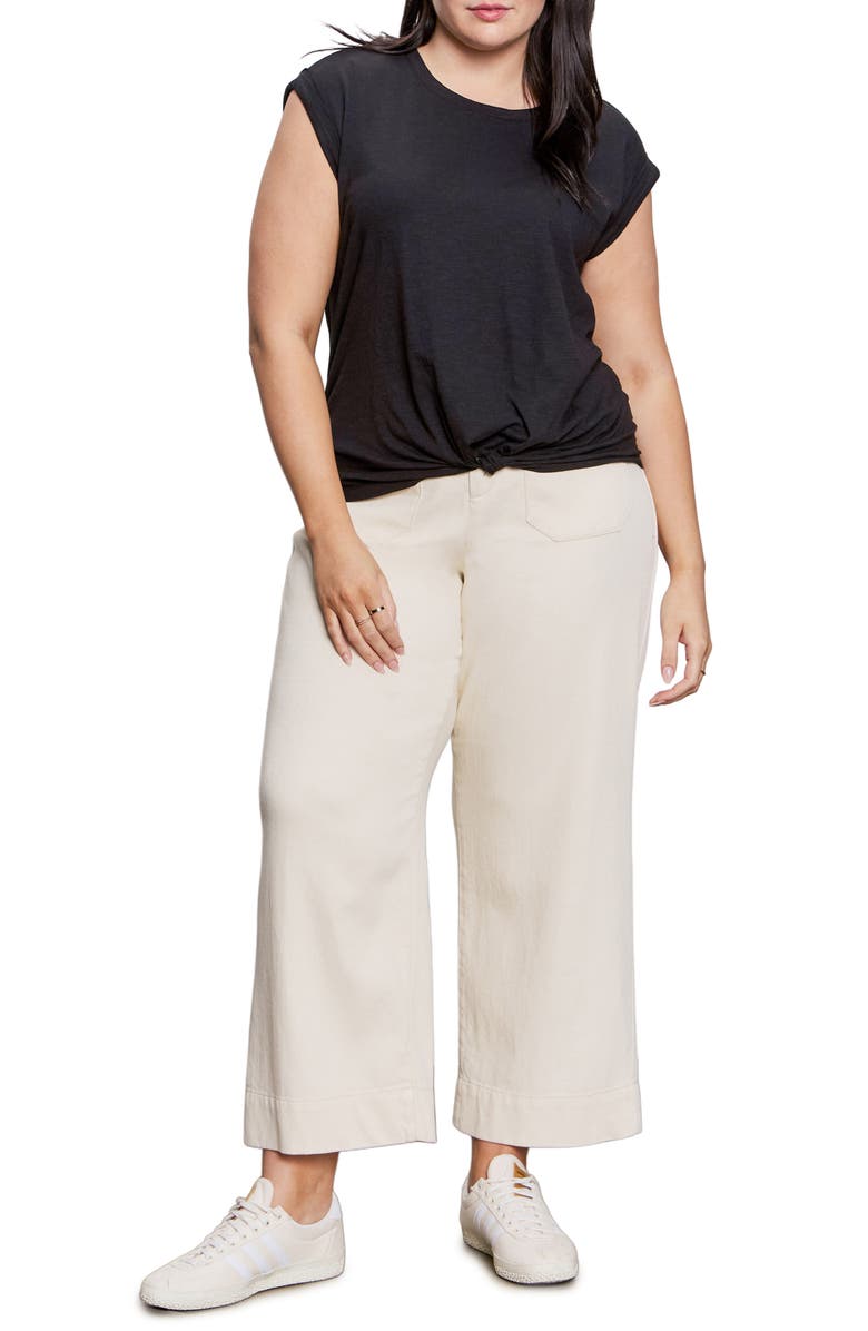 Sanctuary Knotted Muscle Tee, Alternate, color, Black