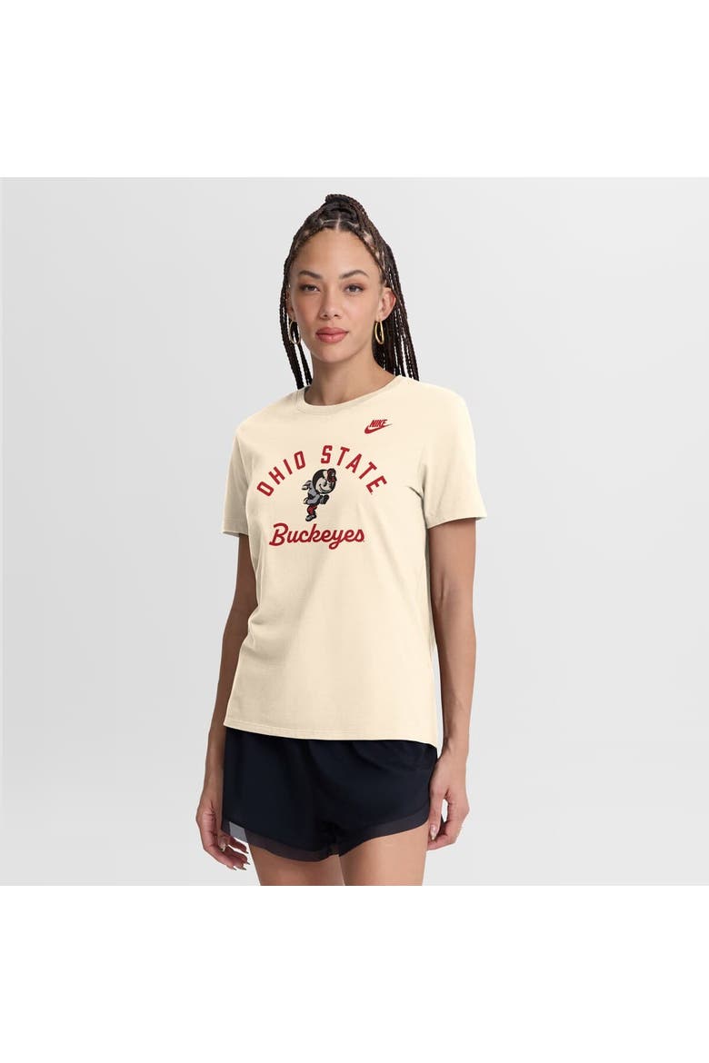 Women's Nike Natural Ohio State Buckeyes Legacy Team Name T-Shirt, Main, color, Natural