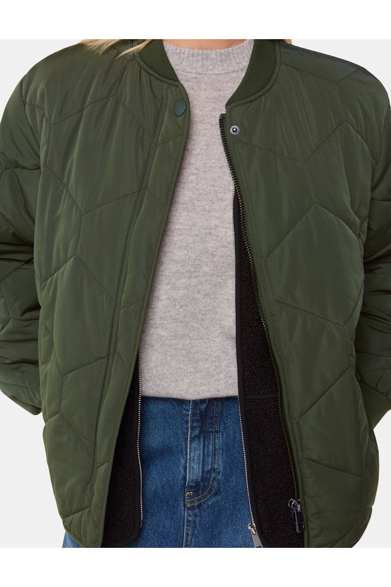 Ida Short Quilted Coat, Alternate, color, Khaki