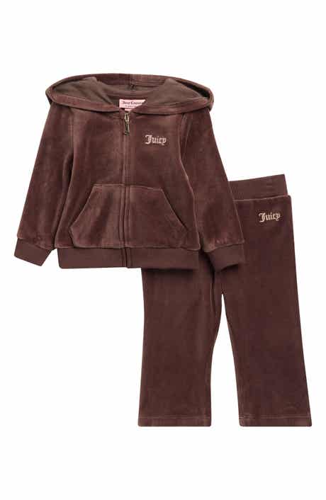 2-Piece Zip-Up Velour Hoodie & Pants Set