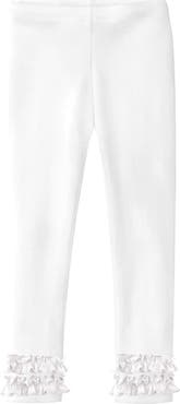 CITY THREADS Girls Soft 100% Cotton Ruffle Leggings