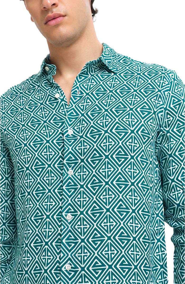 Peninsula Swimwear Villagonia Linen Shirt, Alternate, color, 