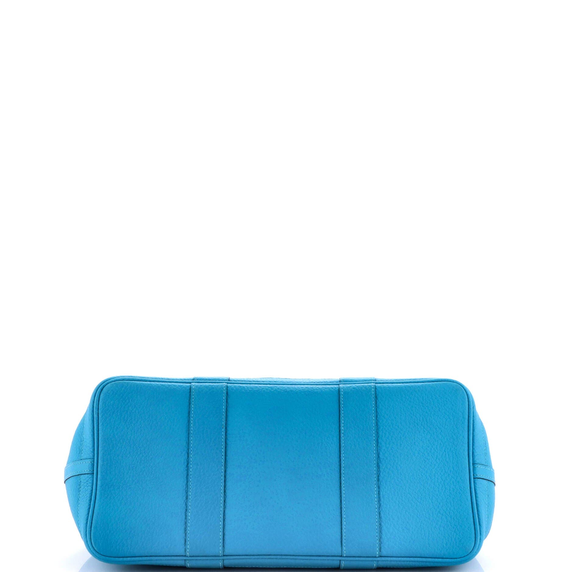 Pre-Owned Hermes Garden Party Tote Leather 36, Alternate, color, Turquoise