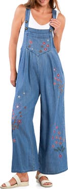 Billy T In Full Bloom Denim Overalls