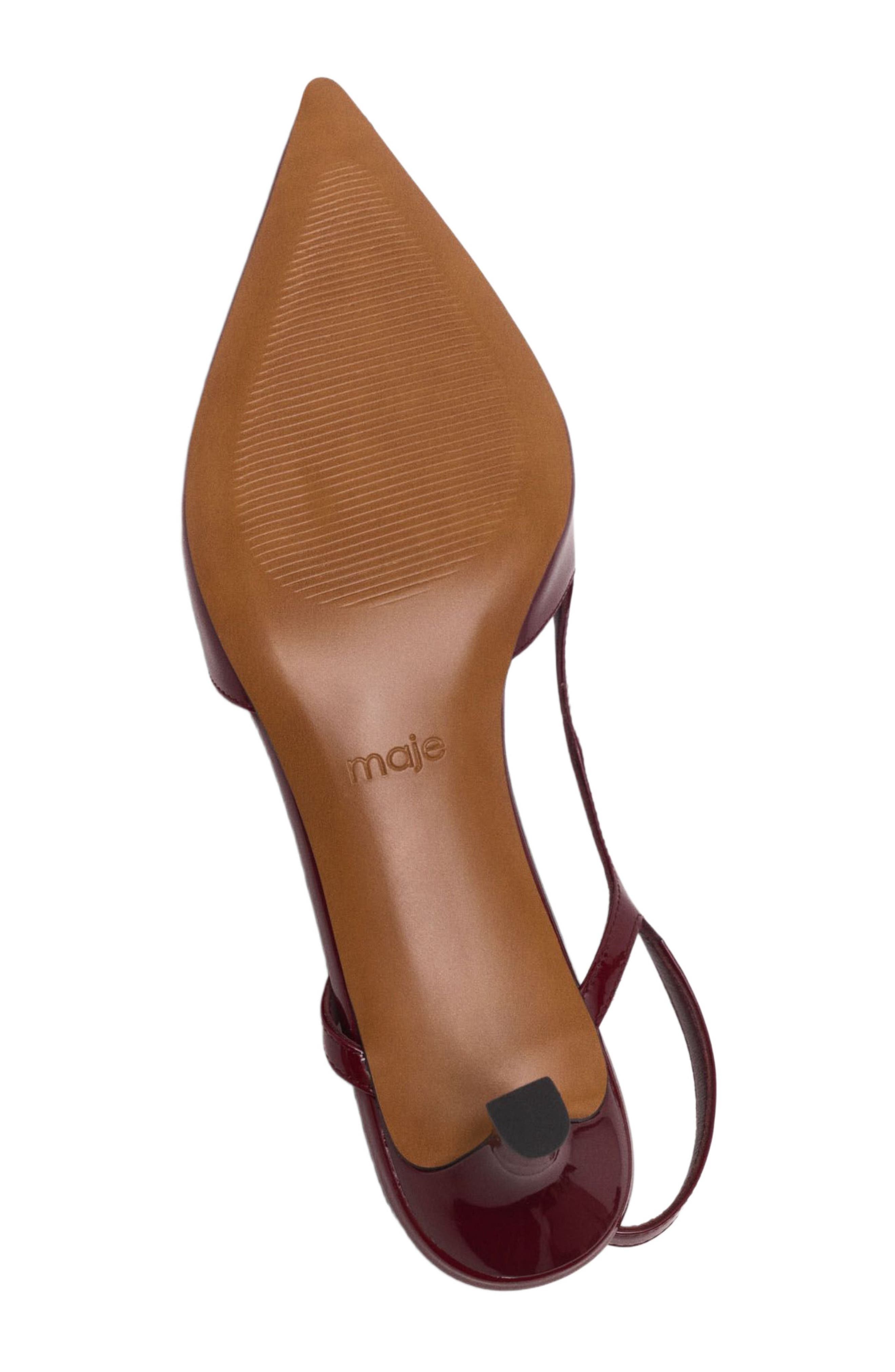 maje Slingback pumps, Alternate, color, Burgundy