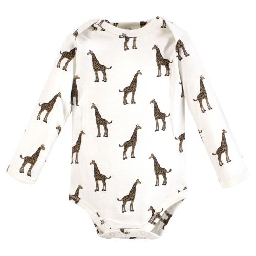 Touched By Nature Organic Cotton Long-sleeve Bodysuits In Multi