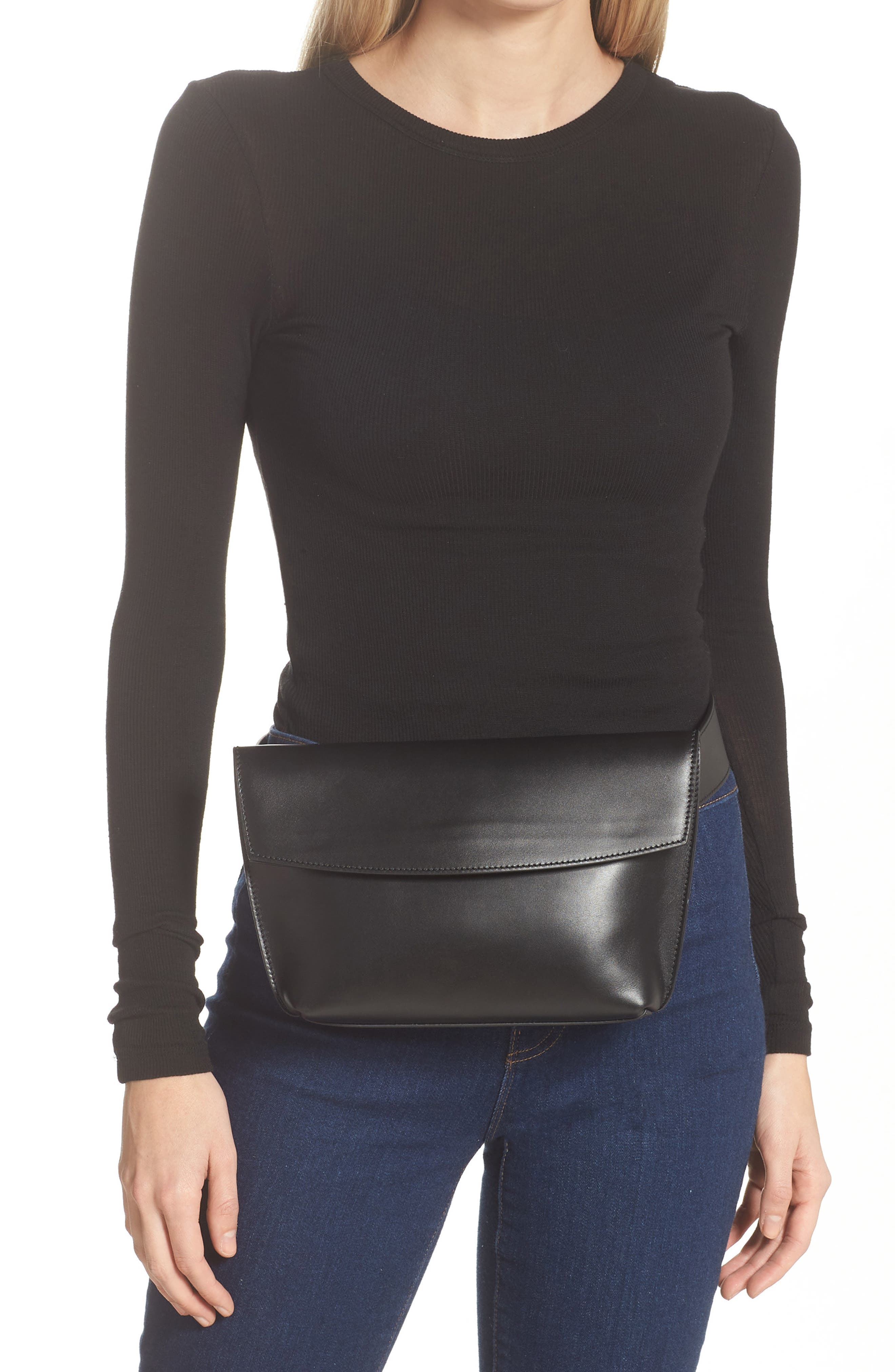 Yvonne Koné Large Yari Leather Belt Bag, Alternate, color, 