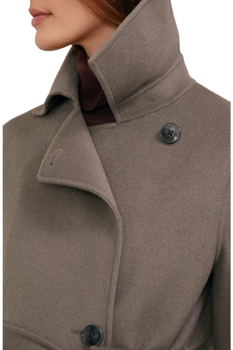 Luna Double Breasted Tie Waist Wool Blend Coat, Alternate, color, MINK