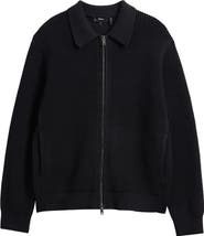 Theory Gary Waffle Knit Zip Cardigan