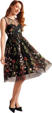 ModCloth Mystique Mirage Fit & Flare Party Dress