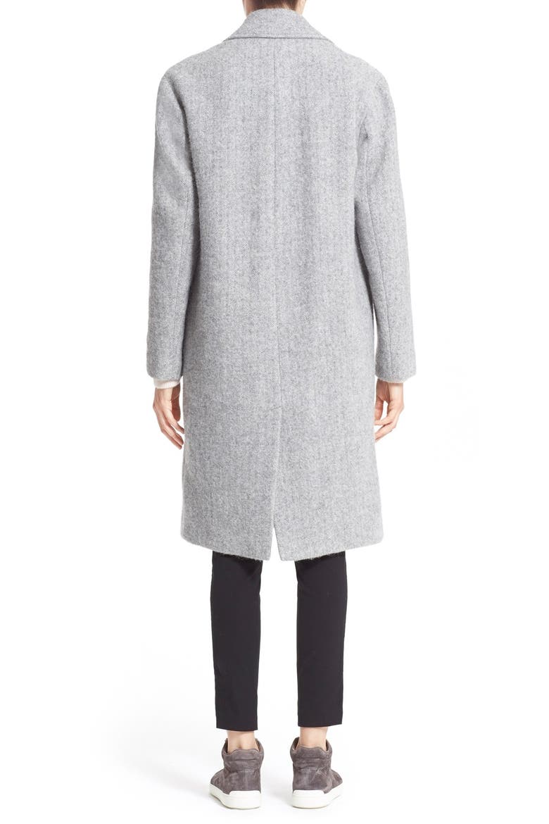 'Ray' Wool & Alpaca Coat, Alternate, color, GREY COMBO