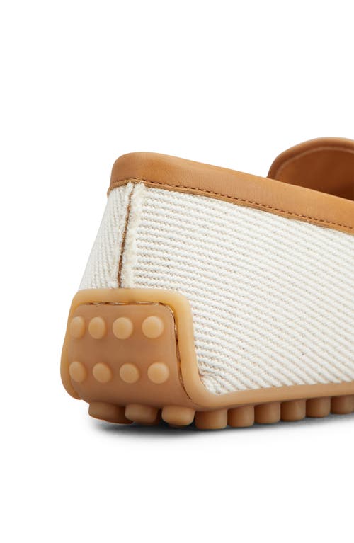 Shop Tod's City Gommino Driving Shoe In Bianco Calce/kenia
