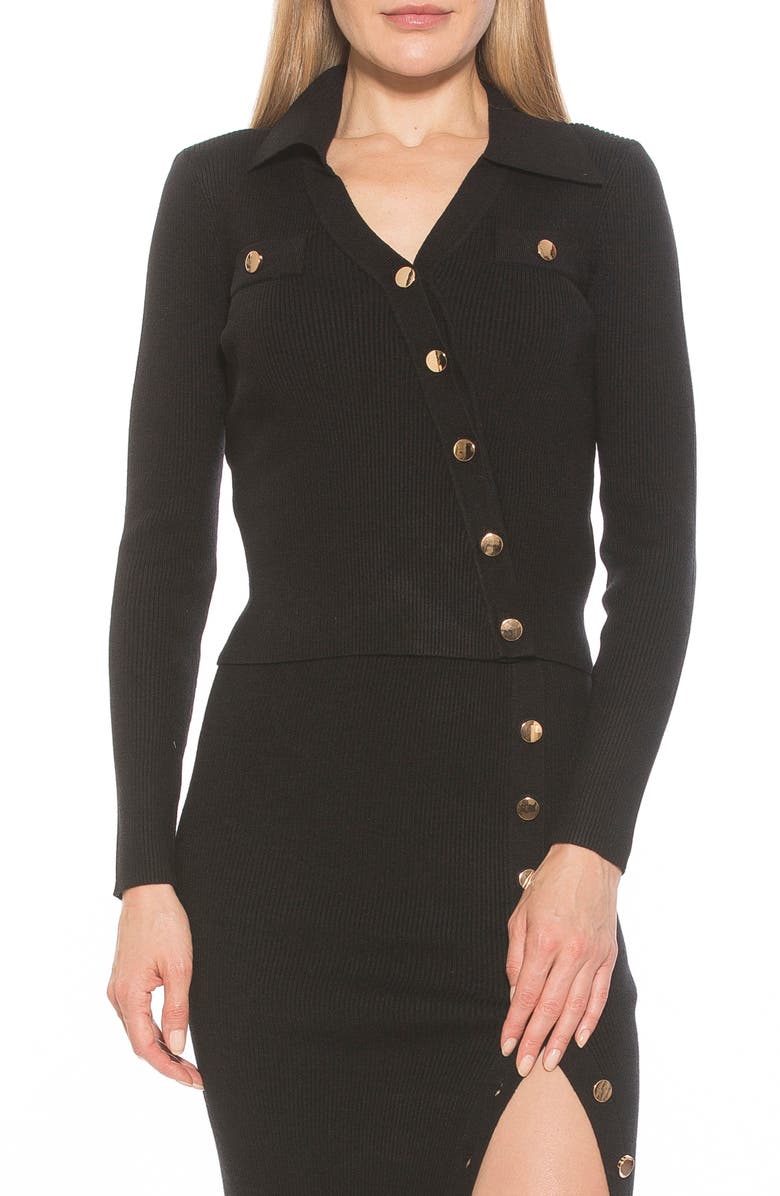 Alexia Admor Sam Asymmetrical Button Front Top, Main, color,