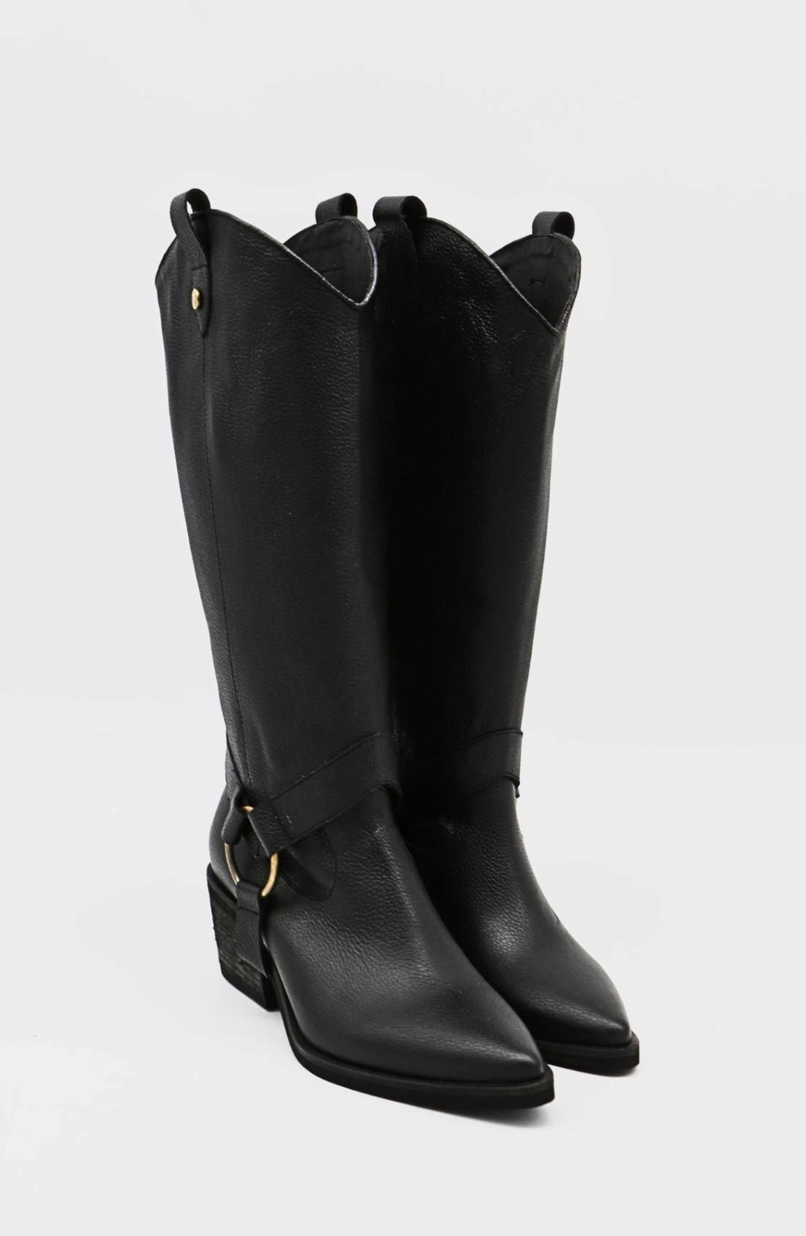 STIVALI NEW YORK Penelope Western Cowboy Convertible Boots, Alternate, color, Black