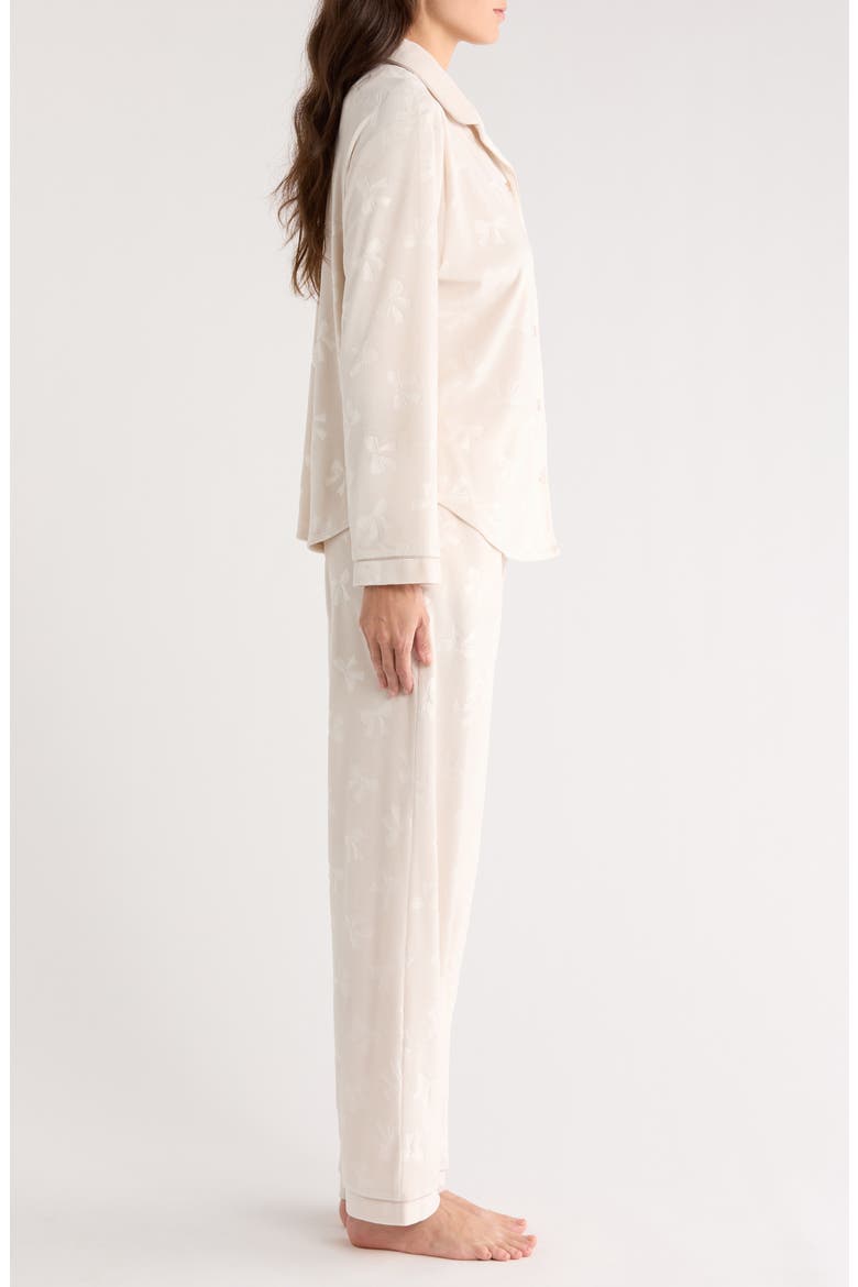 Addie Velour Long Pajamas, Alternate, color, SAND