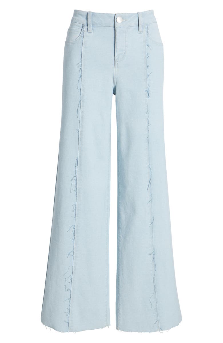 1822 Denim Raw Hem Mid Rise Wide Leg Jeans, Alternate, color, 