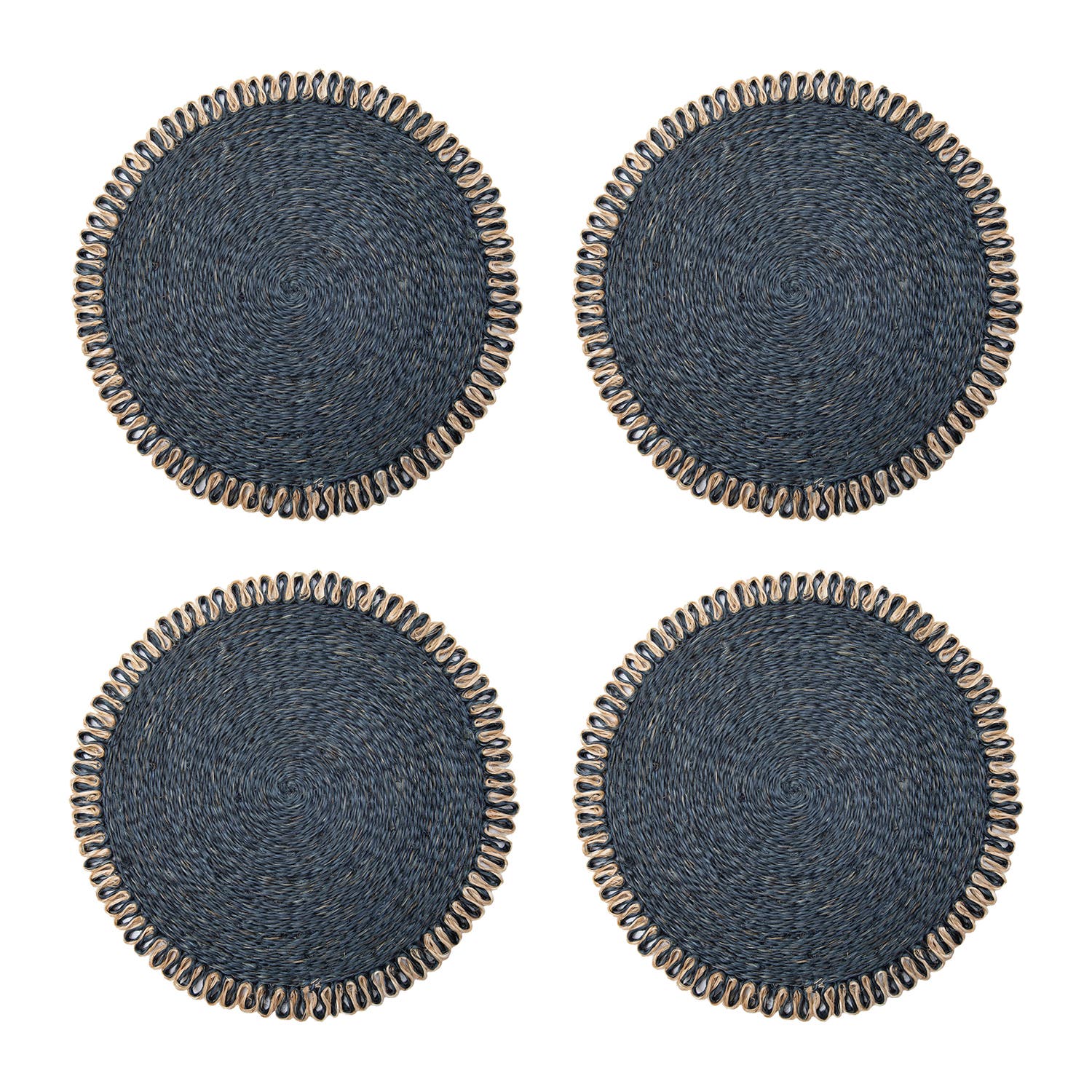 Navy, Natural 15" Round