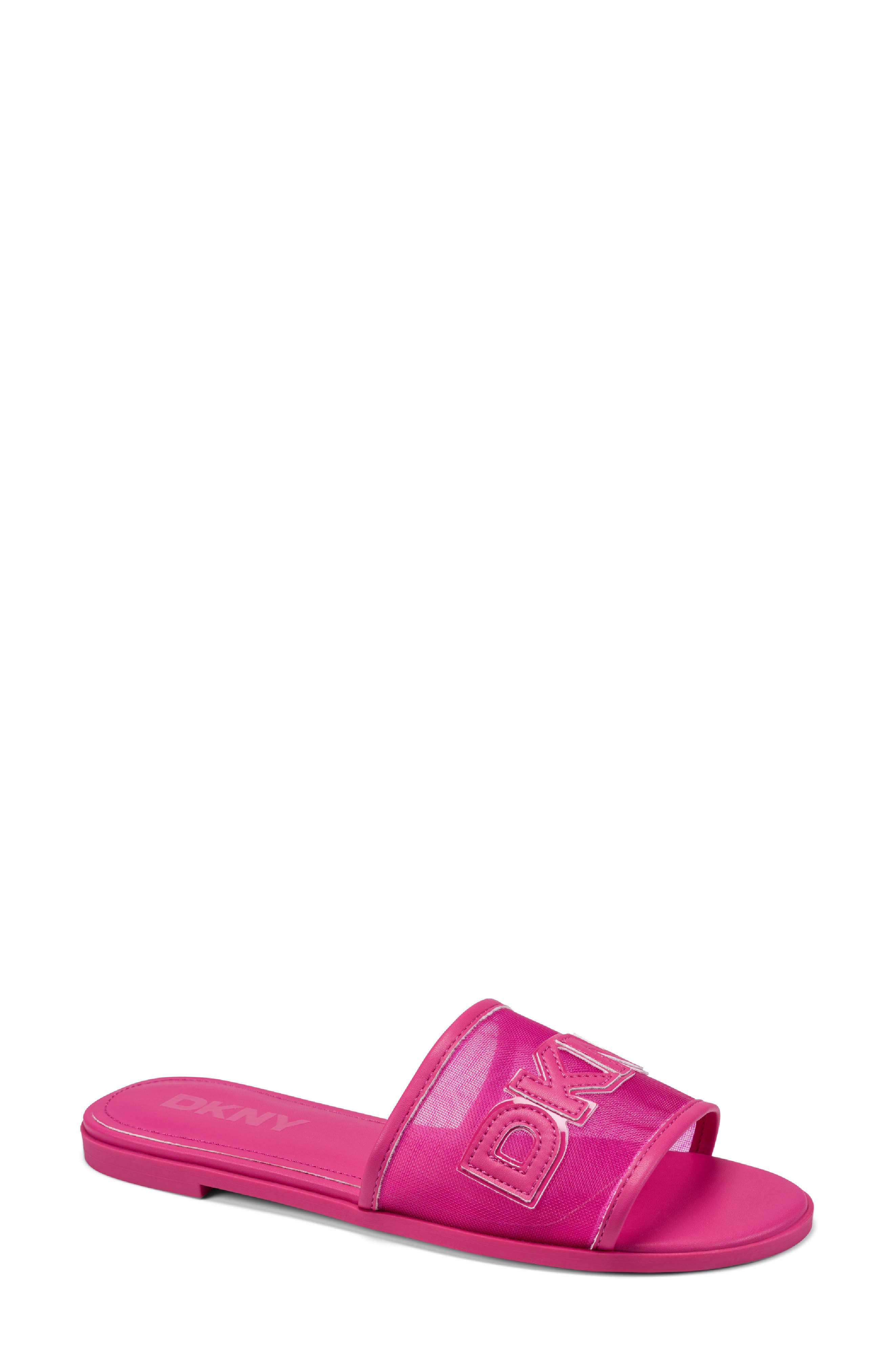 DKNY Wren Slide Sandal, Main, color, Hot Pink
