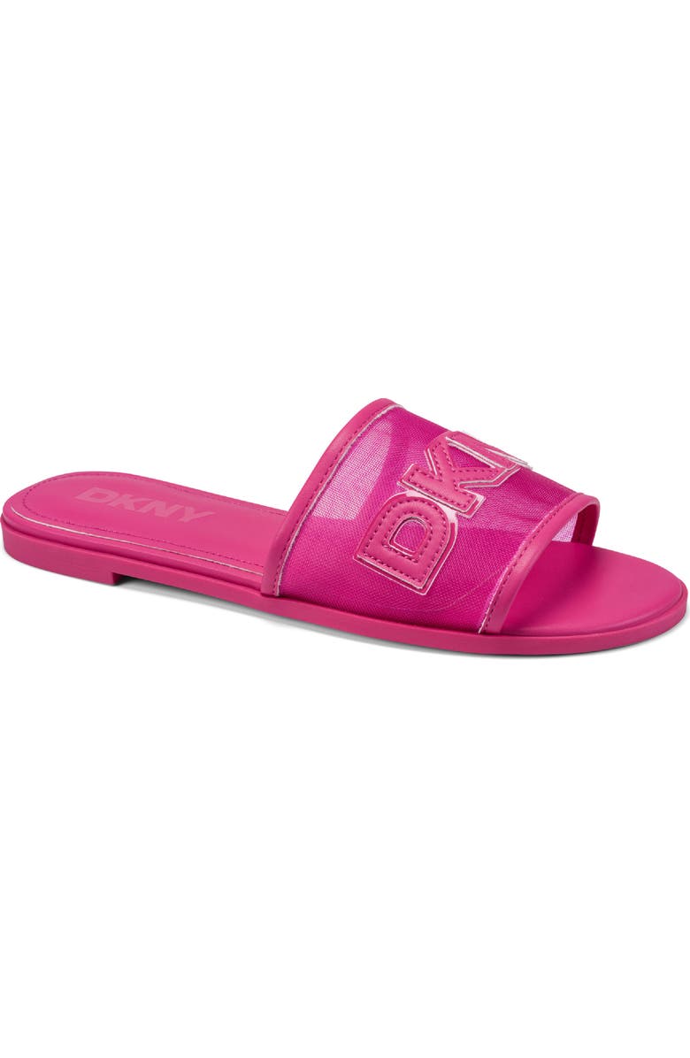 DKNY Wren Slide Sandal, Main, color, Hot Pink