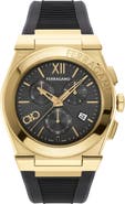 FERRAGAMO Vega Chronograph Silicone Strap Watch, 42mm