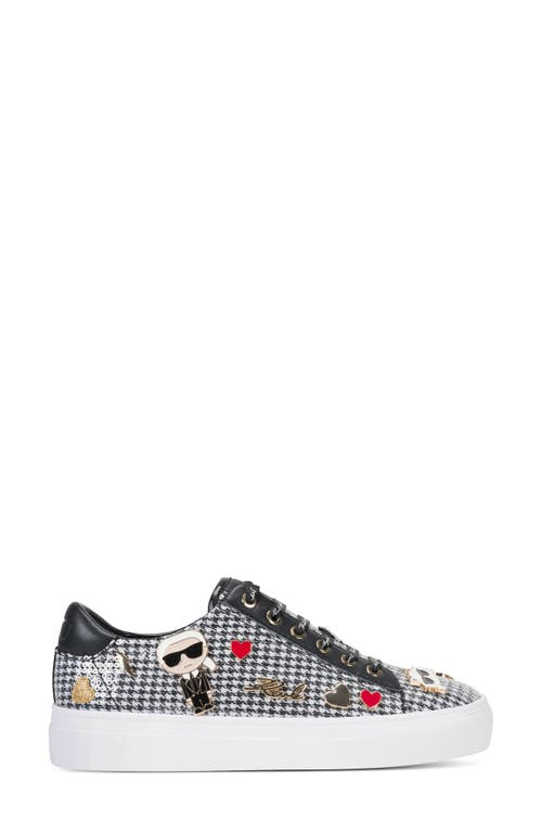 Karl Lagerfeld Paris Cate Pin Logo Low Top Sneaker In Gray