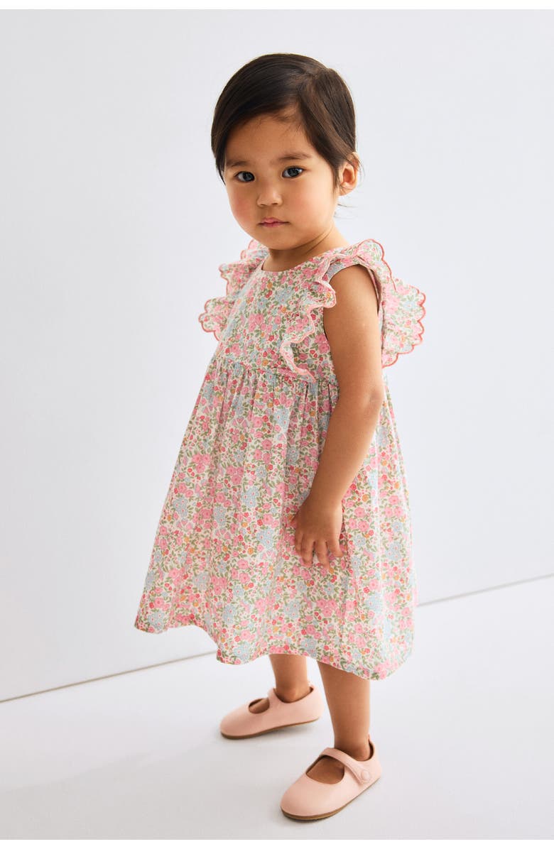 H&M Cotton Dress, Main, color, Light Pink/Floral