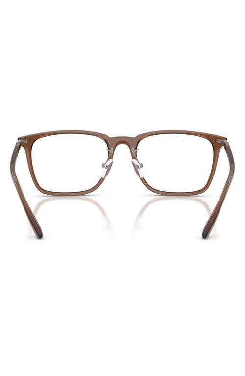 Emporio Armani 55mm Pillow Optical Glasses In Brown