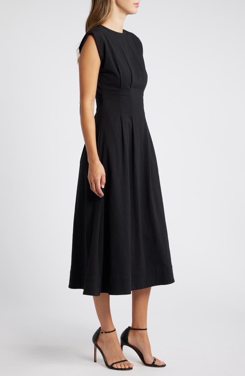 Mila Mae Cinched Waist Midi Dress, Alternate, color,