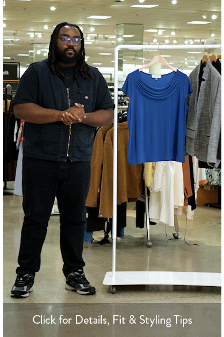 Cowl Neck Cap Sleeve Top video