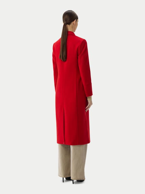 Gobi Mongolian Cashmere Cashmere Peak Lapel Long Coat In Red