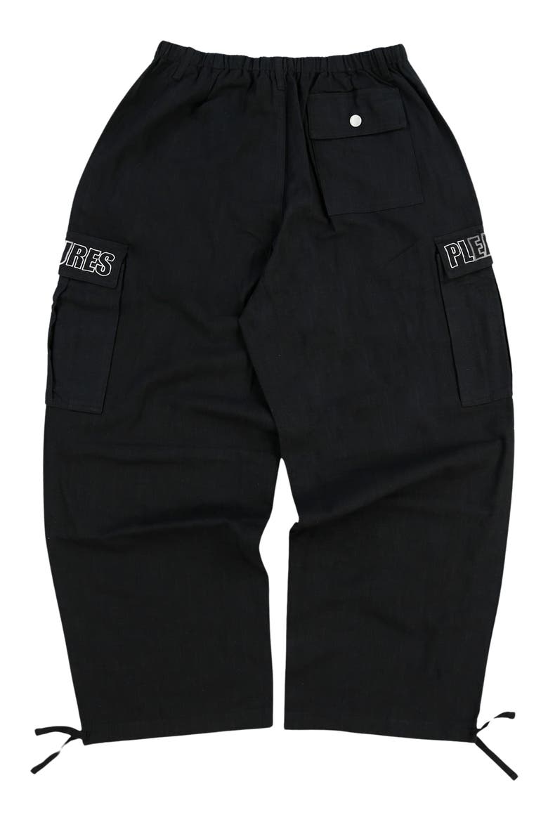 Visitor Wide Leg Cargo Pants, Alternate, color, BLACK