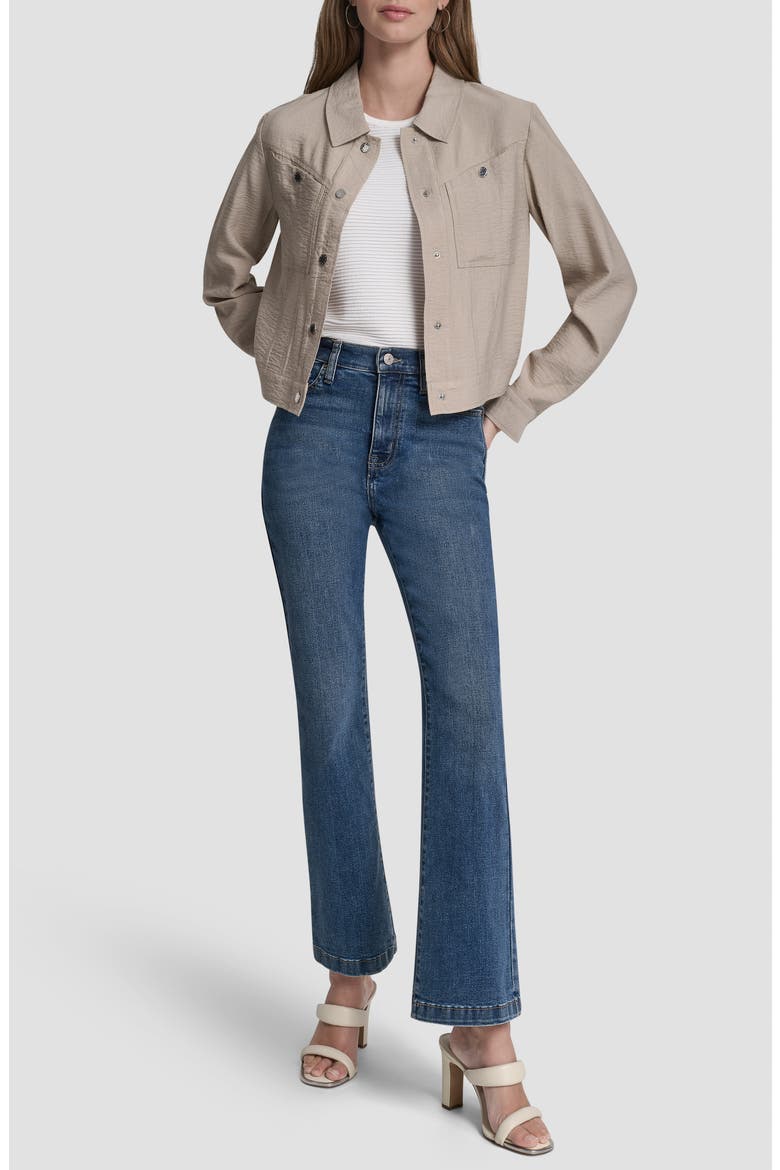 Twill Trucker Jacket, Alternate, color, PEBBLE