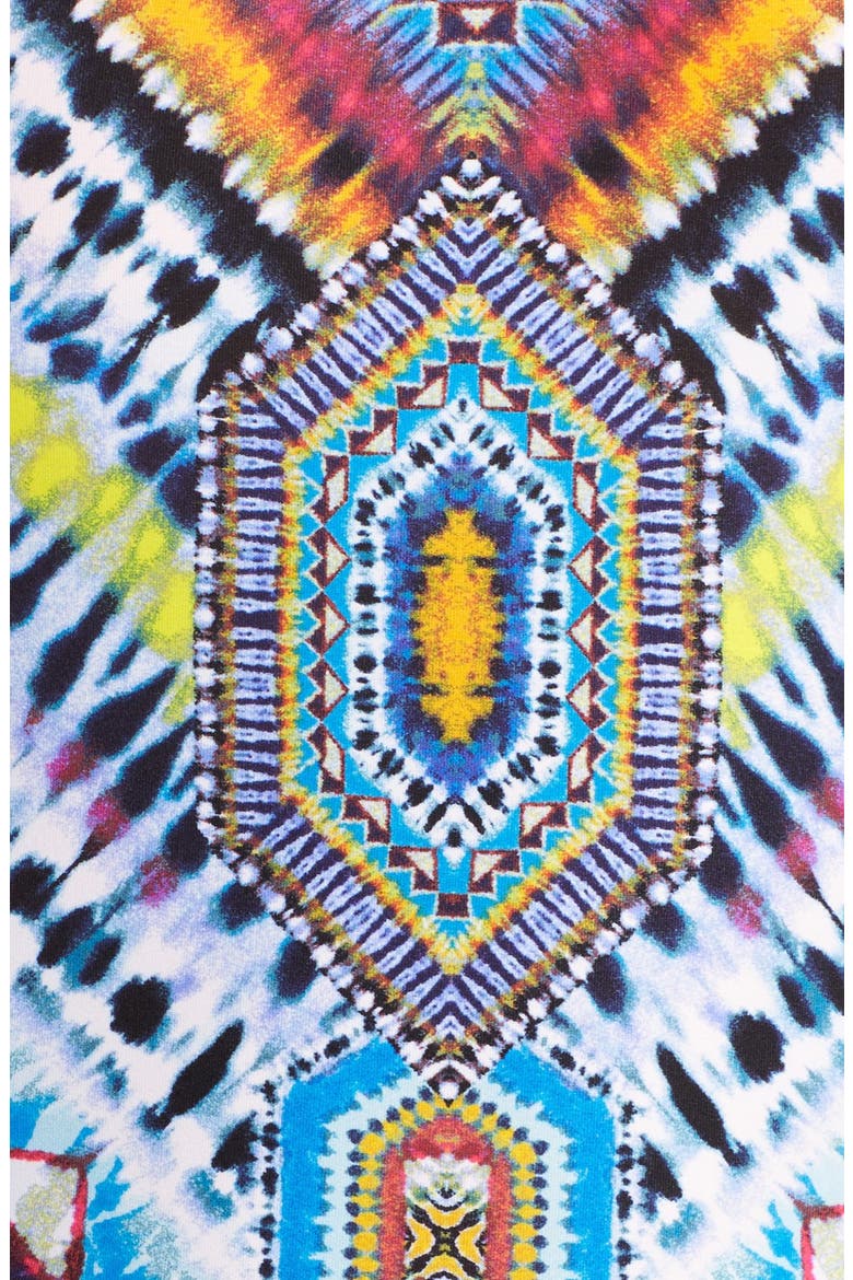 'Mio' Print One-Piece Swimsuit, Alternate, color, AZURE BLUE MULTI