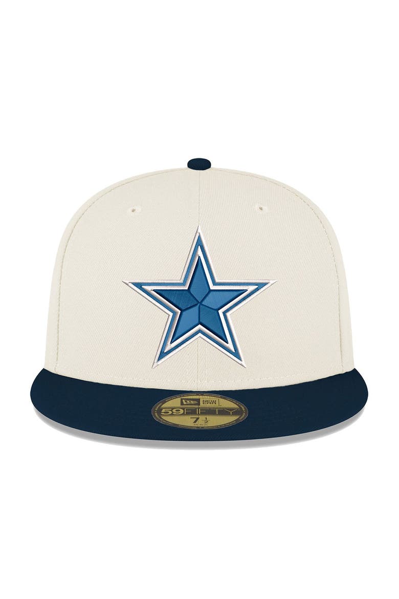 Men's New Era Cream/Navy Dallas Cowboys America's 250th 59FIFTY Fitted Hat, Alternate, color, Cream