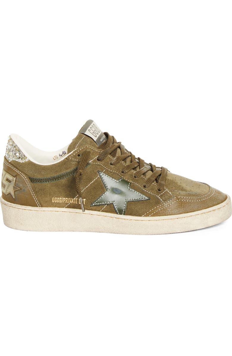 Golden Goose Ball Star Low Top Sneaker, Alternate, color, Olive Green/ Gold