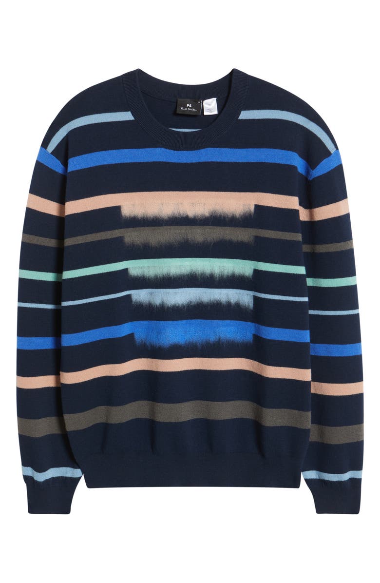 Paul Smith Stripe Crewneck Cotton & Wool Sweater, Alternate, color,