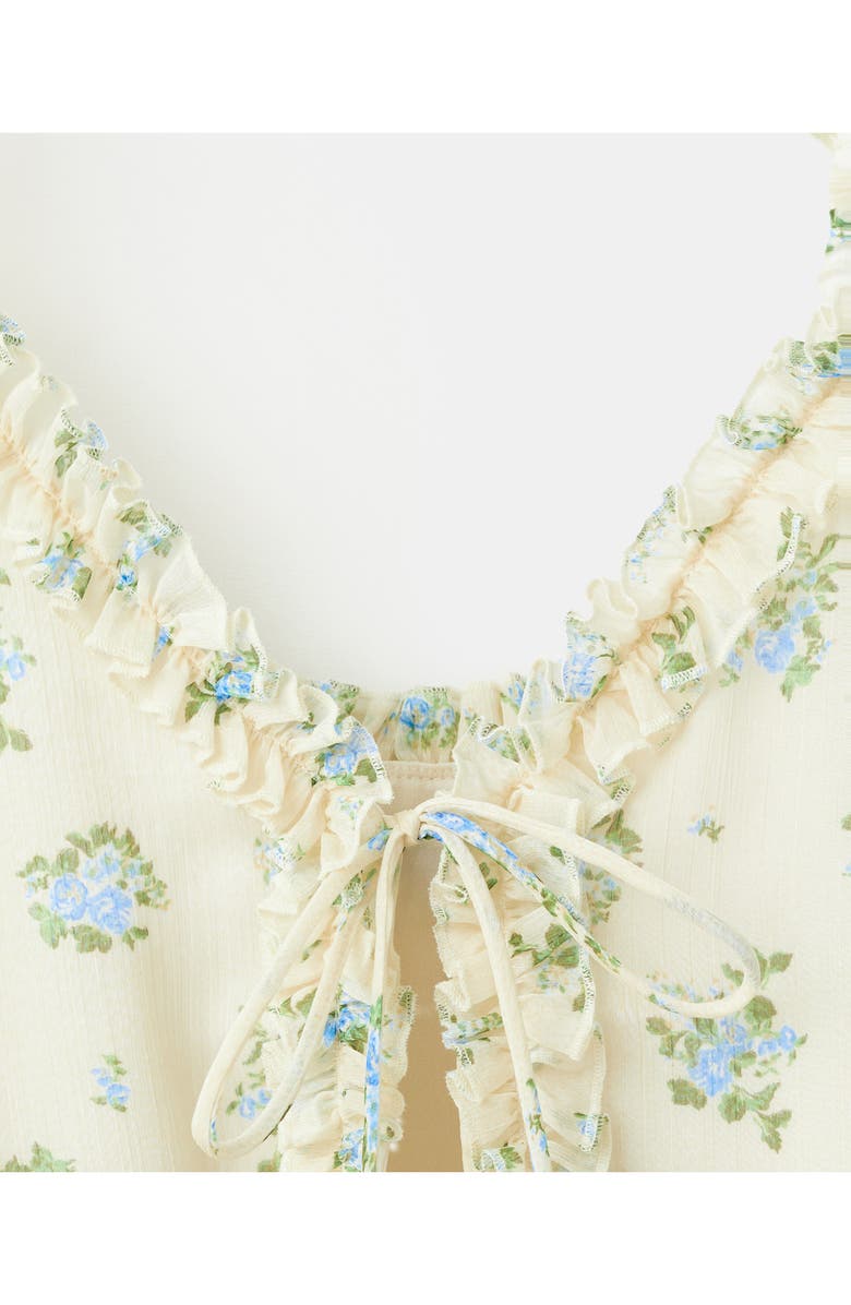 MANGO Floral Camisole, Alternate, color, Off White