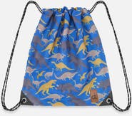 Deux par Deux Dinosaur Playful Lightweight Durable Drawstring Bag